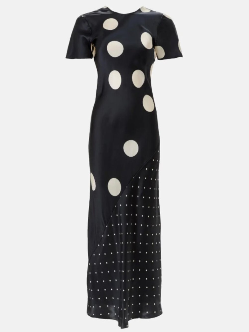 RTR-20 Polka Dot Short Sleeve Midi Dress